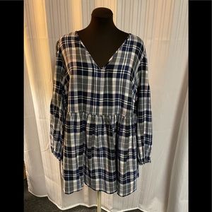 Lane Bryant plaid top